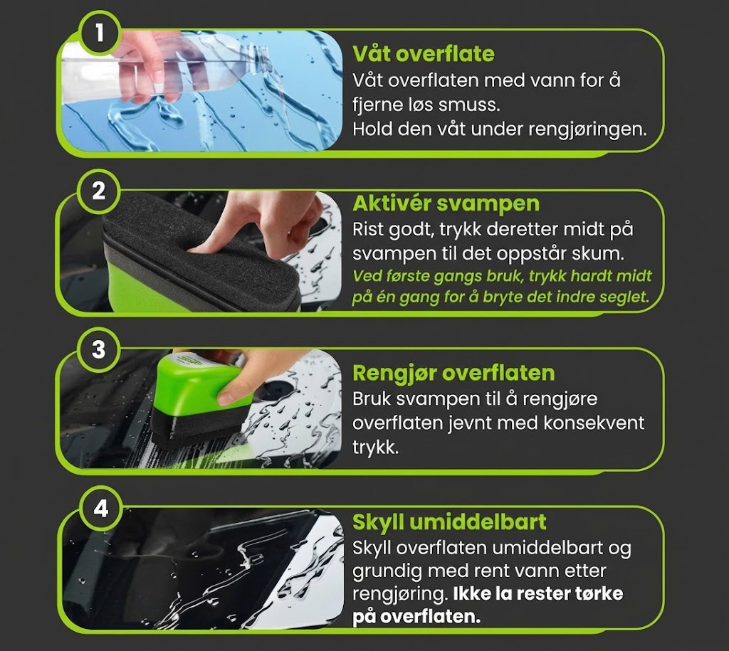 4 trinn for påføring